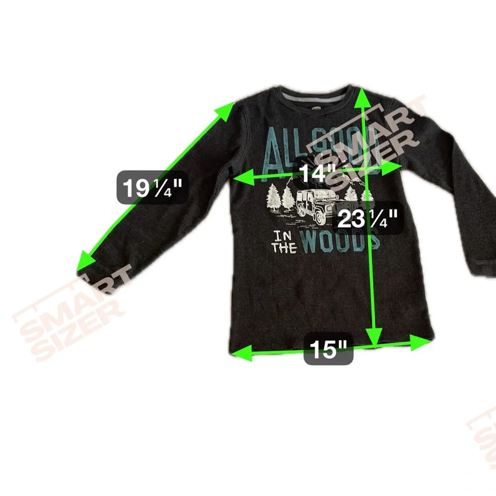 Old Navy Black 'All Good in the Woods' Long Sleeve Tee Termal
